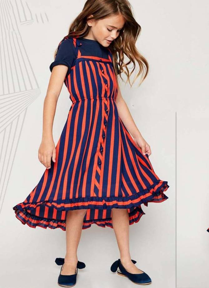 Brightline Fancy Wear Poli Rayon Digtal Printed Stylish Girls One Piece Kids Wear Collection